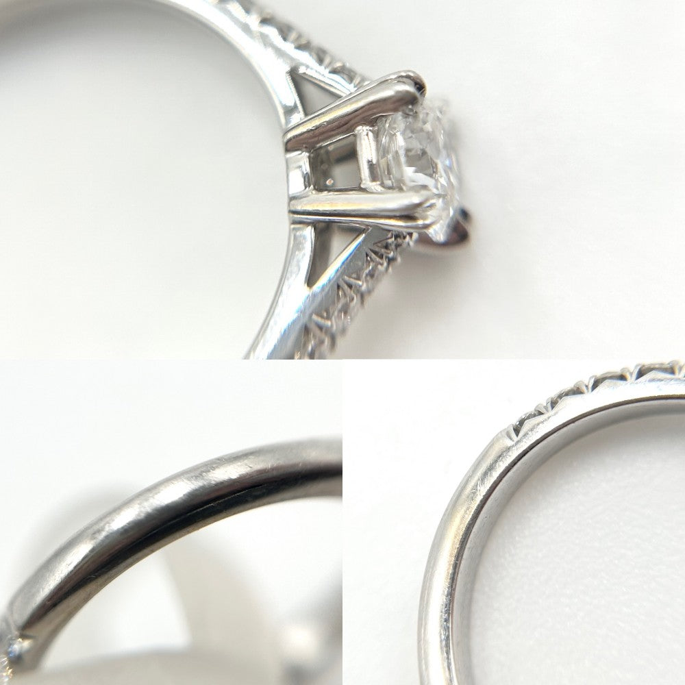 HARRY WINSTON ハリーウィンストン 指輪 ハーフエタニティ ブリリアントラブエンゲージメントリング ジュエリー アクセサリー Pt950プラチナ ダイヤモンド0.52ct 約10号 レディース 約4.3g【中古品】