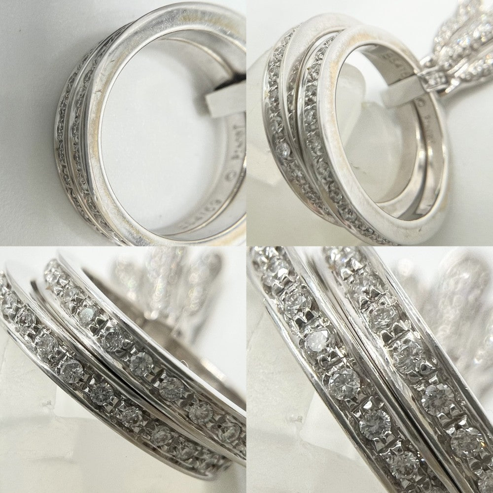 PIAGET ピアジェ 指輪 マジックガーデン ジュエリー アクセサリー 二連 リング Au750 18金WG 51サイズ K18ホワイトゴールド ダイヤモンド 約11号 シルバー レディース 約11.3g【中古品】
