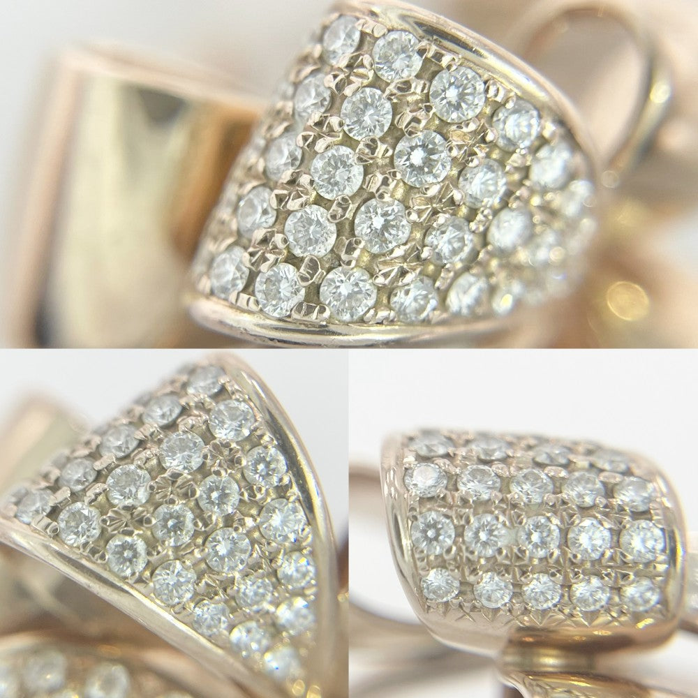 TASAKI タサキ 指輪 ulala パヴェ リボン リング リング 18金PG 750 サクラゴールド ウララ K18ピンクゴールド ダイヤモンド0.65ct 約12号 レディース 約14.5g【中古品】