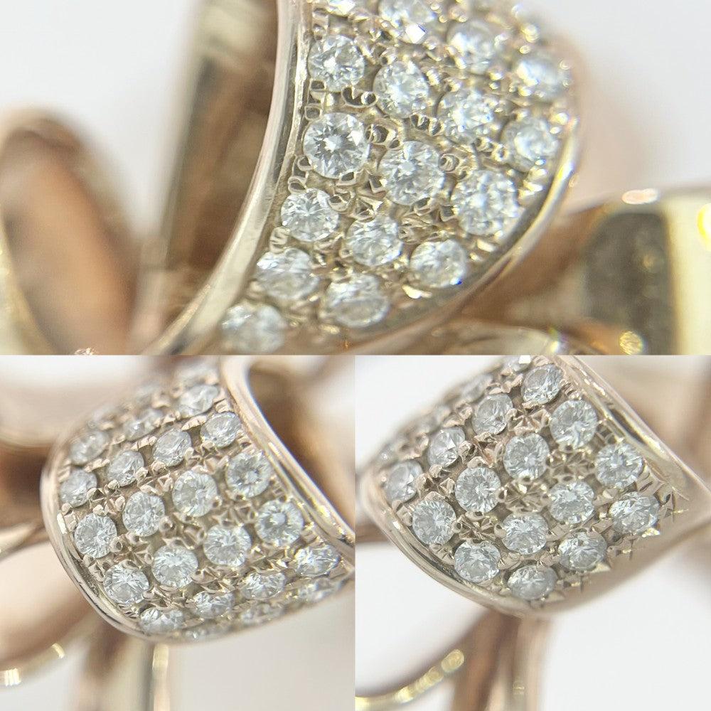 TASAKI タサキ 指輪 ulala パヴェ リボン リング リング 18金PG 750 サクラゴールド ウララ K18ピンクゴールド ダイヤモンド0.65ct 約12号 レディース 約14.5g【中古品】
