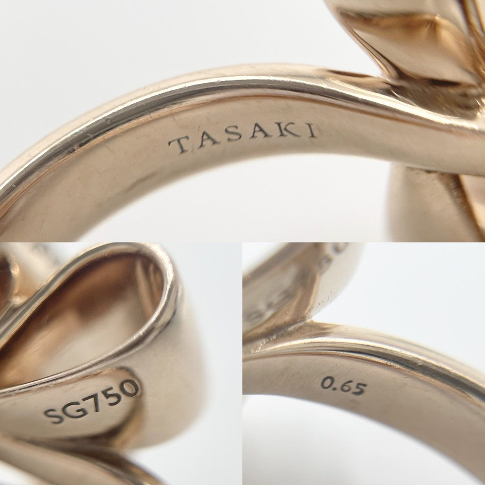 TASAKI タサキ 指輪 ulala パヴェ リボン リング リング 18金PG 750 サクラゴールド ウララ K18ピンクゴールド ダイヤモンド0.65ct 約12号 レディース 約14.5g【中古品】
