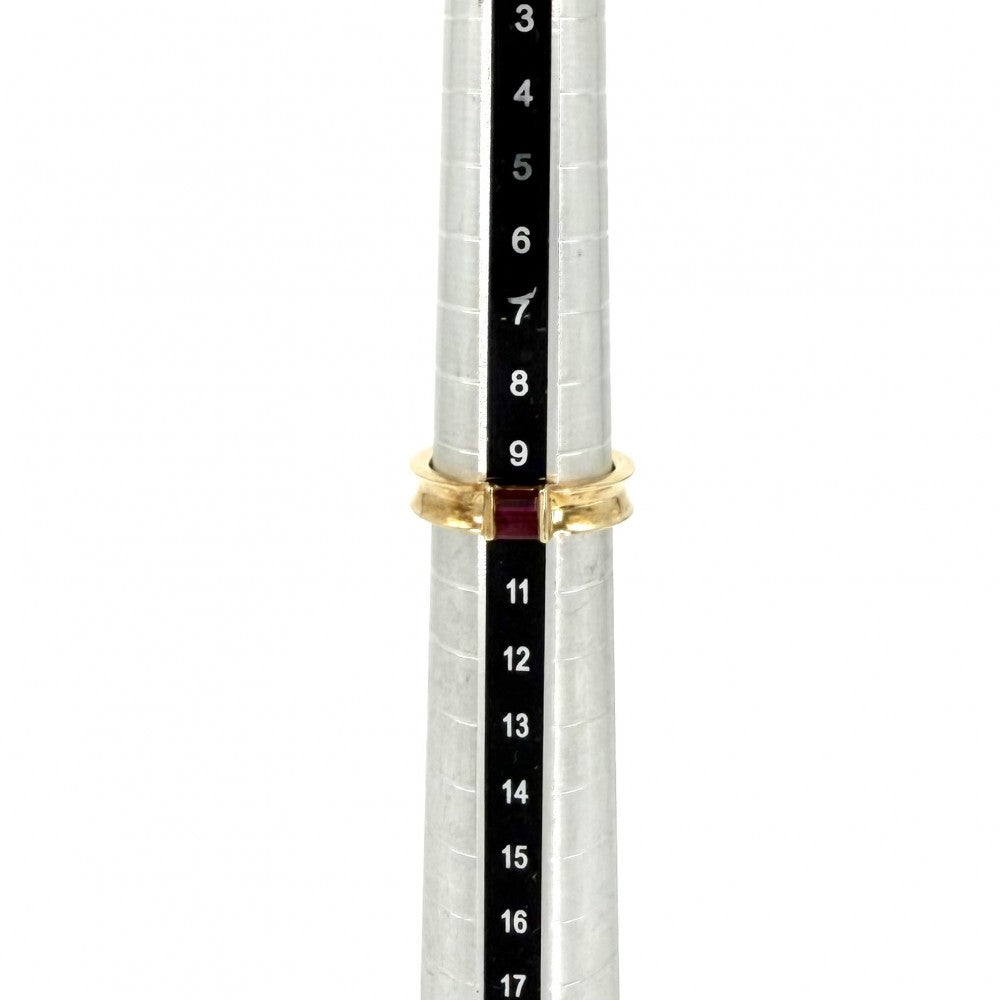 TIFFANY&Co. ティファニー 指輪 スタッキングリング ジュエリー アクセサリー Au750 18金YG K18イエローゴールド ルビー 約10号 ゴールド レディース 約5.5g【中古品】