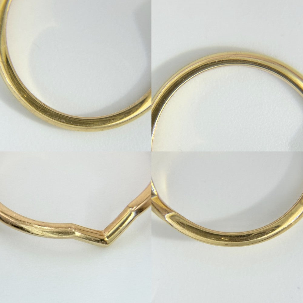 【開店SALE】 TIFFANY&Co. ティファニー 指輪 Vバンドリング ジュエリー アクセサリー Au750 18金YG K18イエローゴールド 約15号 レディース 約1.9g【中古品】