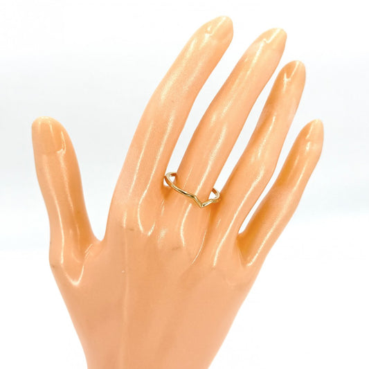 【開店SALE】 TIFFANY&Co. ティファニー 指輪 Vバンドリング ジュエリー アクセサリー Au750 18金YG K18イエローゴールド 約15号 レディース 約1.9g【中古品】