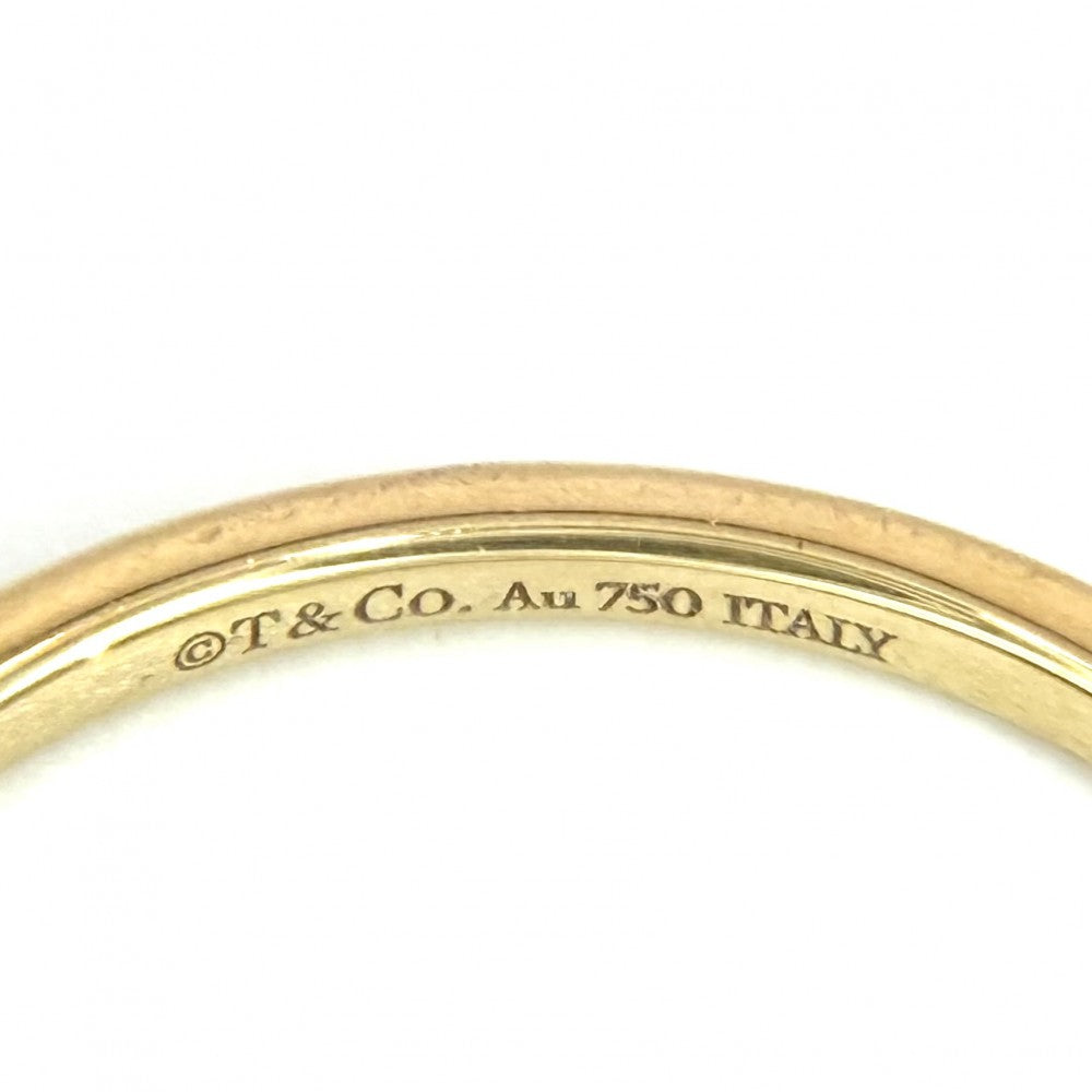 【開店SALE】 TIFFANY&Co. ティファニー 指輪 Vバンドリング ジュエリー アクセサリー Au750 18金YG K18イエローゴールド 約15号 レディース 約1.9g【中古品】