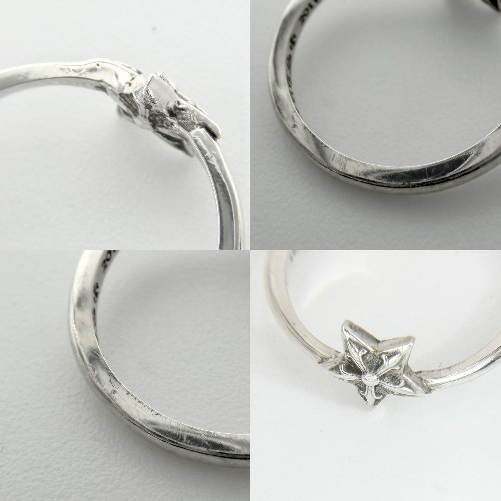 CHROME HEARTS クロムハーツ 指輪 スター バブルガムスター リング ジュエリー アクセサリー BUBBLMG STAR 星 シルバー925 約9号 メンズ 約1.3g【中古品】