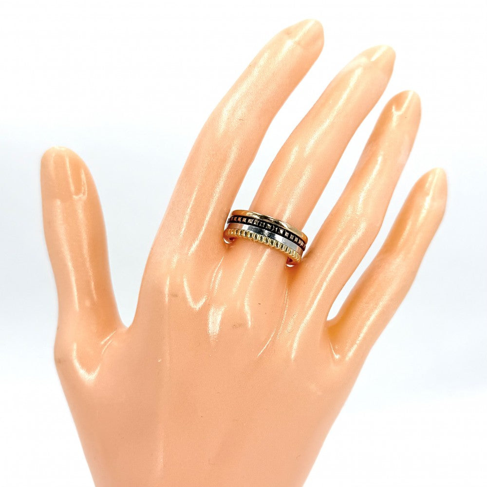 Boucheron ブシュロン 指輪 キャトルクラシックリングスモール ジュエリー アクセサリー 18金 50サイズ K18イエローゴールド K18ピンクゴールド K18ホワイトゴールド 約10号 レディース 約9.9g【中古品】