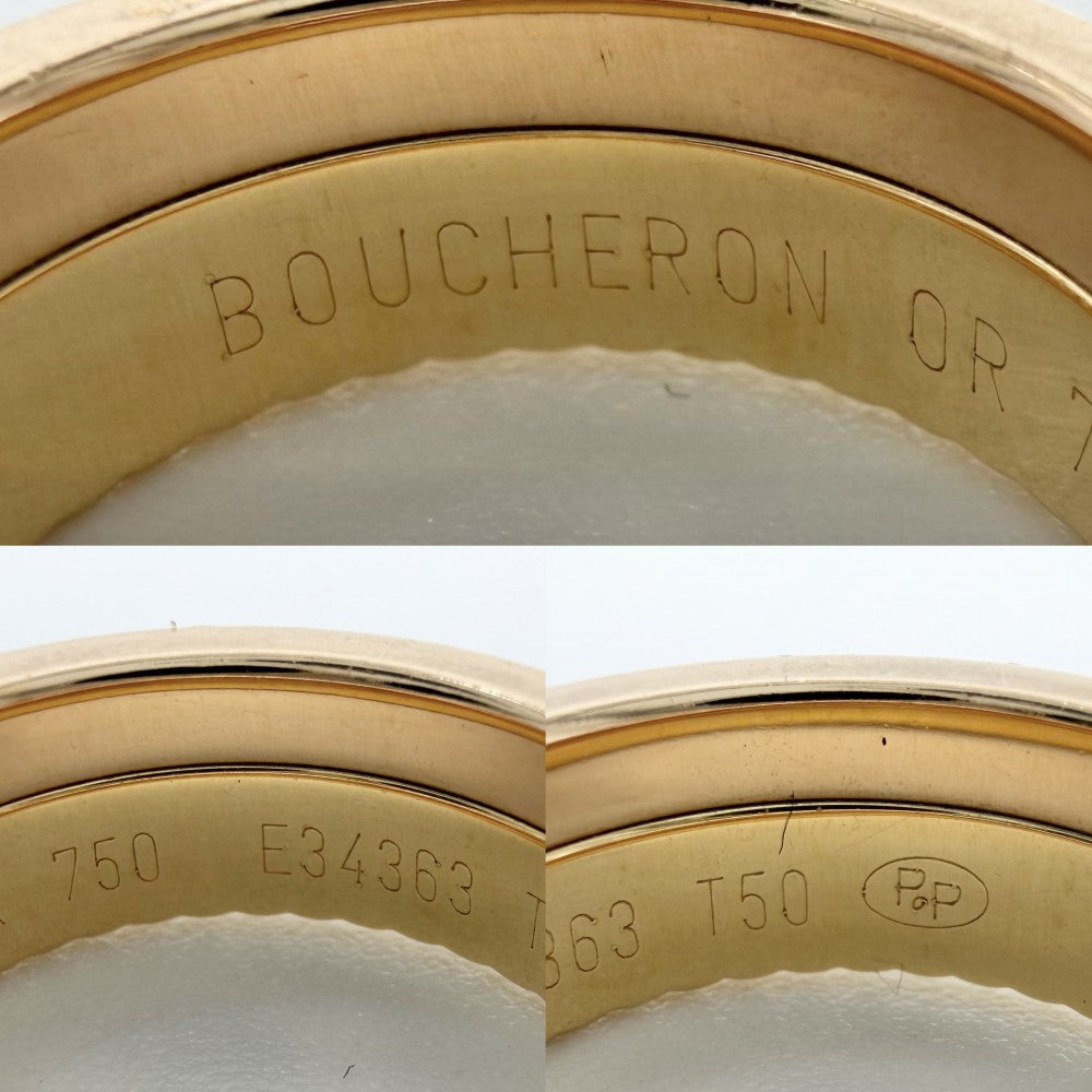 Boucheron ブシュロン 指輪 キャトルクラシックリングスモール ジュエリー アクセサリー 18金 50サイズ K18イエローゴールド K18ピンクゴールド K18ホワイトゴールド 約10号 レディース 約9.9g【中古品】