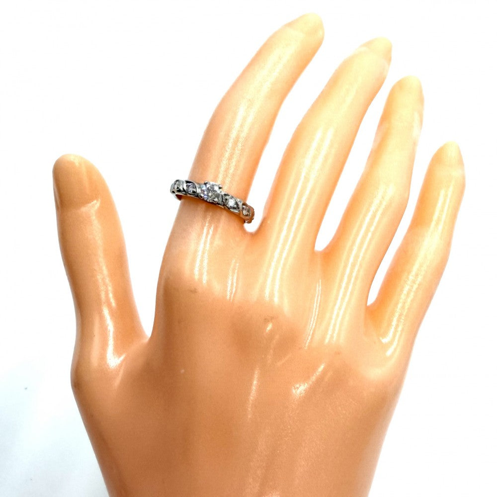 Chaumet ショーメ 指輪 トルサード リング ジュエリー アクセサリー Pt950プラチナ ダイヤモンド 約9.5号 レディース 約4.9g【中古品】