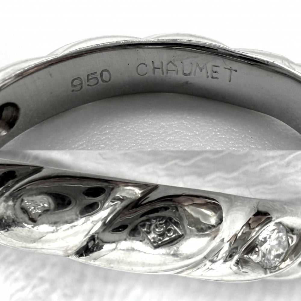 Chaumet ショーメ 指輪 トルサード リング ジュエリー アクセサリー Pt950プラチナ ダイヤモンド 約9.5号 レディース 約4.9g【中古品】