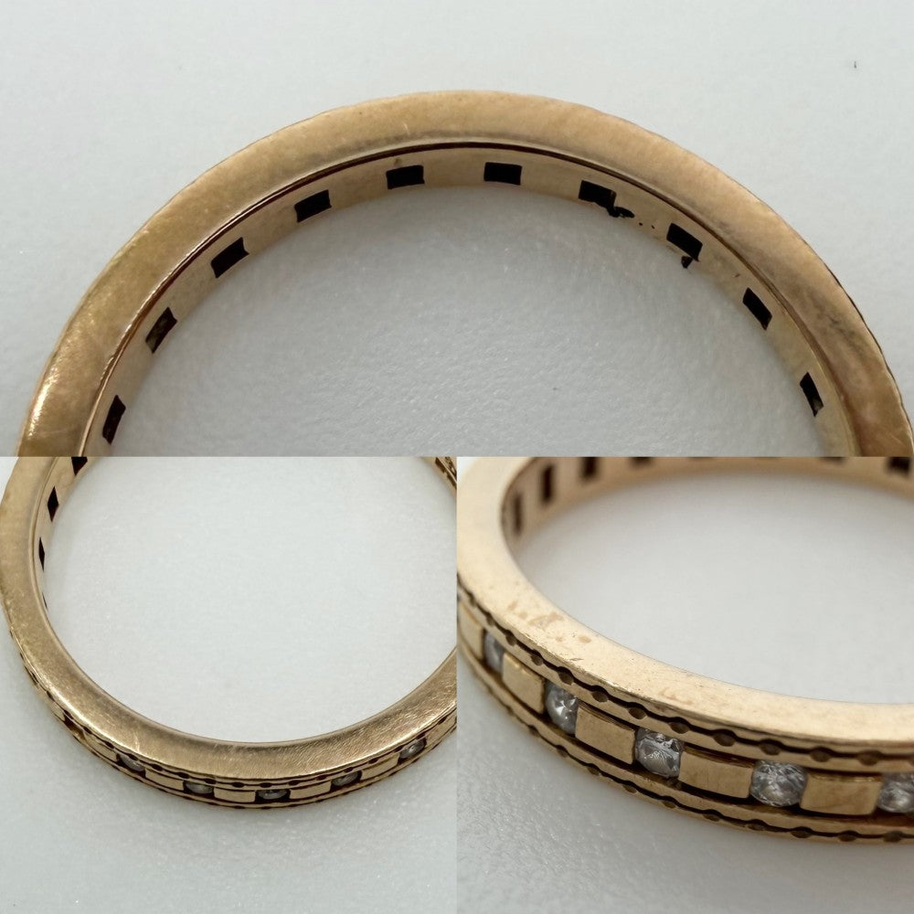 Damiani ダミアーニ 指輪 ベルエポックダイヤリング ジュエリー アクセサリー 18金PG 750 K18ピンクゴールド ダイヤモンド 約6.5号 ゴールド レディース 約2.2g【中古品】