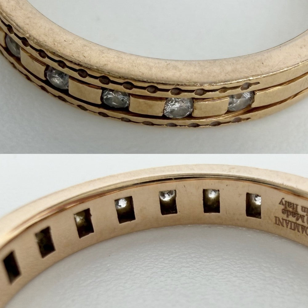 Damiani ダミアーニ 指輪 ベルエポックダイヤリング ジュエリー アクセサリー 18金PG 750 K18ピンクゴールド ダイヤモンド 約6.5号 ゴールド レディース 約2.2g【中古品】