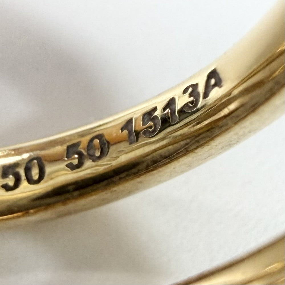 Georg Jensen ジョージジェンセン 指輪 マジック リング MAGIC ジュエリー アクセサリー 18金YG Au750 50サイズ K18イエローゴールド ダイヤモンド 約10号 レディース 約5.0g【中古品】