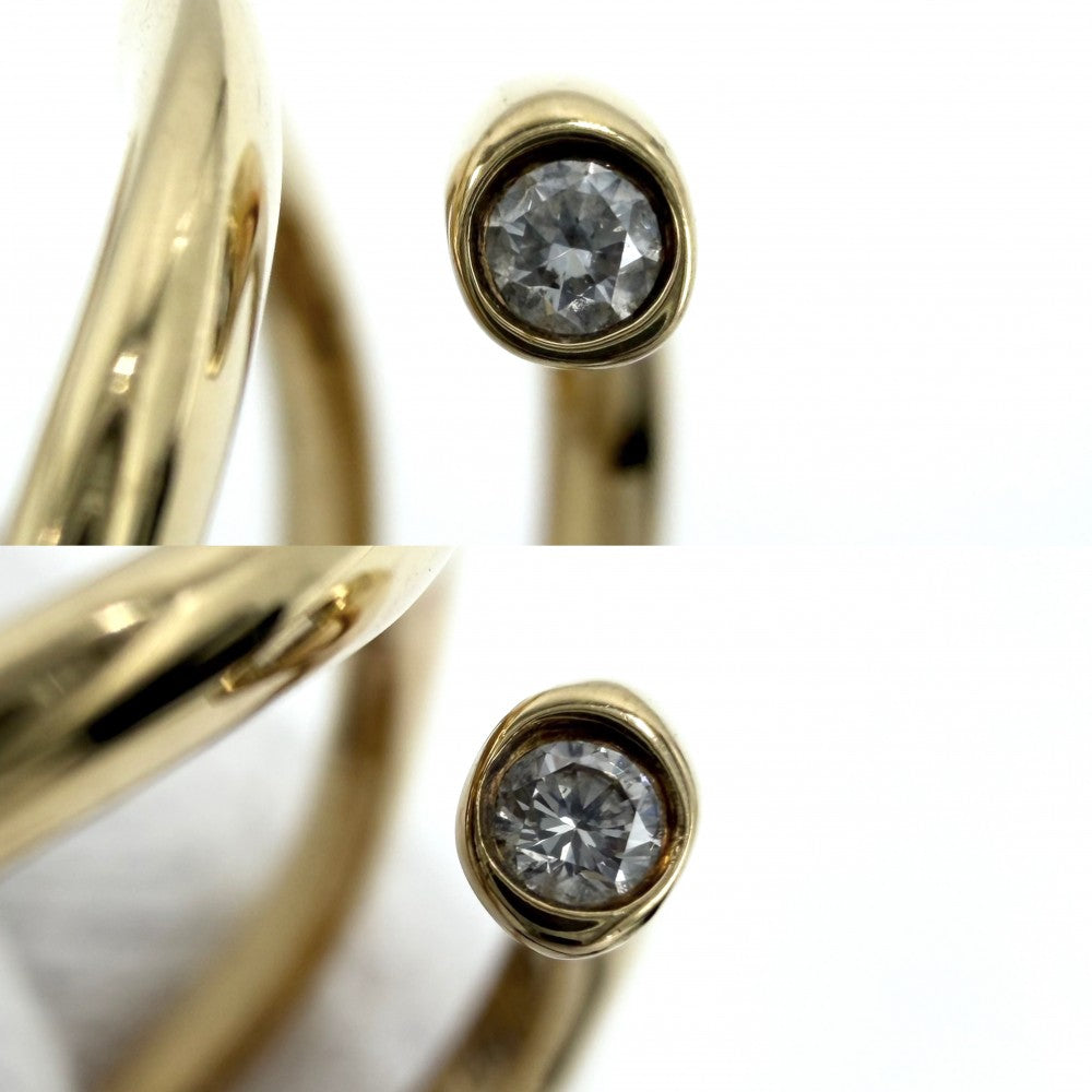 Georg Jensen ジョージジェンセン 指輪 マジック リング MAGIC ジュエリー アクセサリー 18金YG Au750 50サイズ K18イエローゴールド ダイヤモンド 約10号 レディース 約5.0g【中古品】