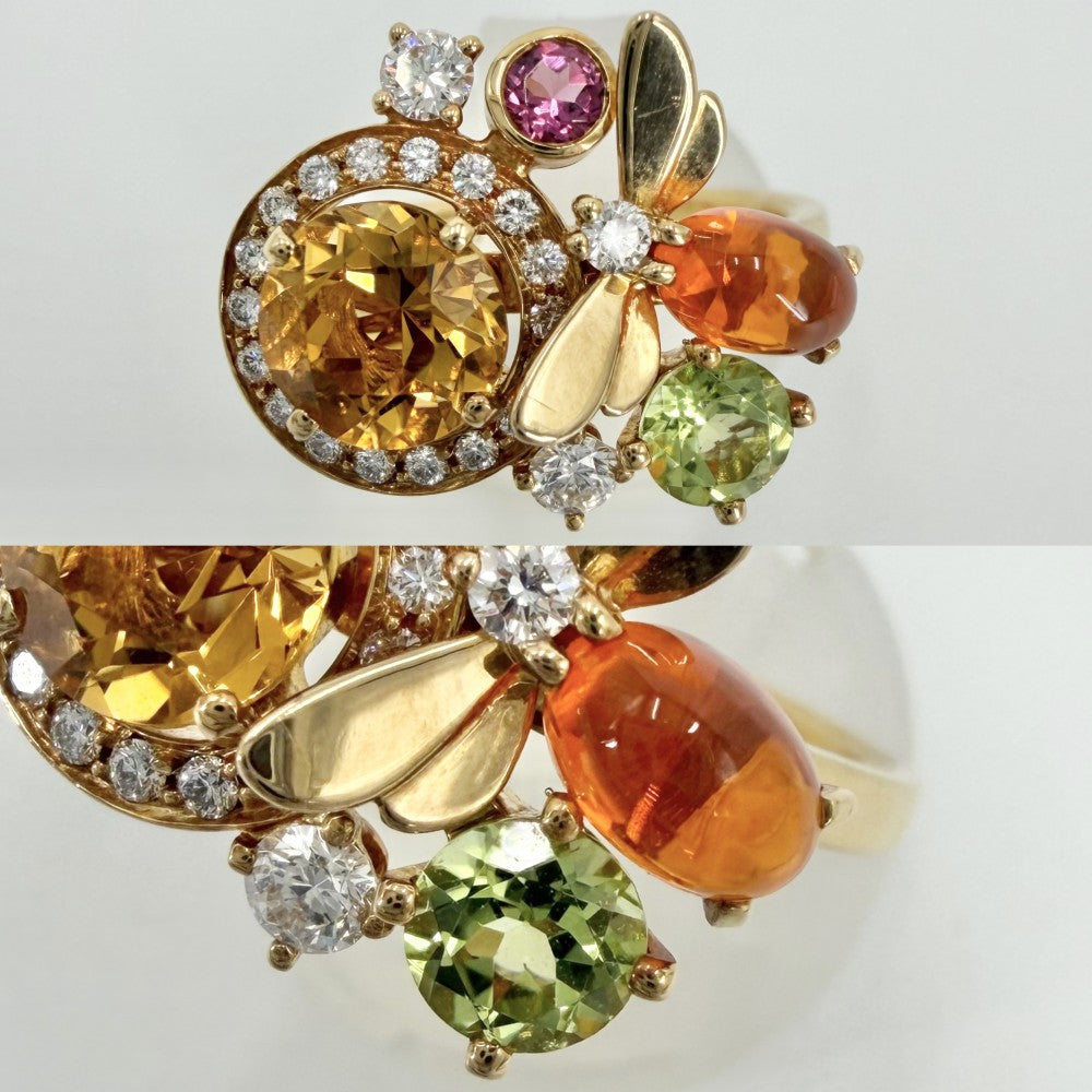 Chaumet ショーメ 指輪 アトラップモワ リアンダイヤリング 18金YG Au750 ジュエリー アクセサリー
 K18イエローゴールド ダイヤモンド 約11.5号 レディース 約5.6g【中古品】