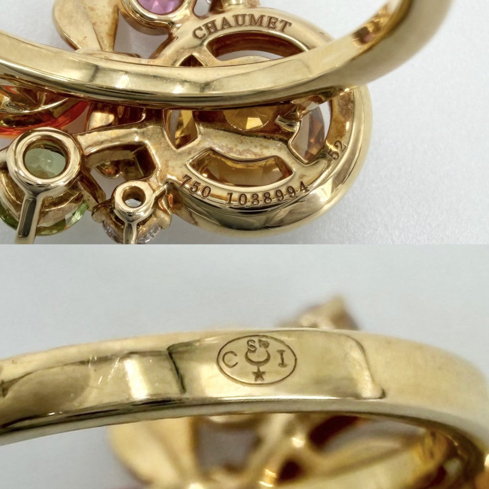 Chaumet ショーメ 指輪 アトラップモワ リアンダイヤリング 18金YG Au750 ジュエリー アクセサリー
 K18イエローゴールド ダイヤモンド 約11.5号 レディース 約5.6g【中古品】