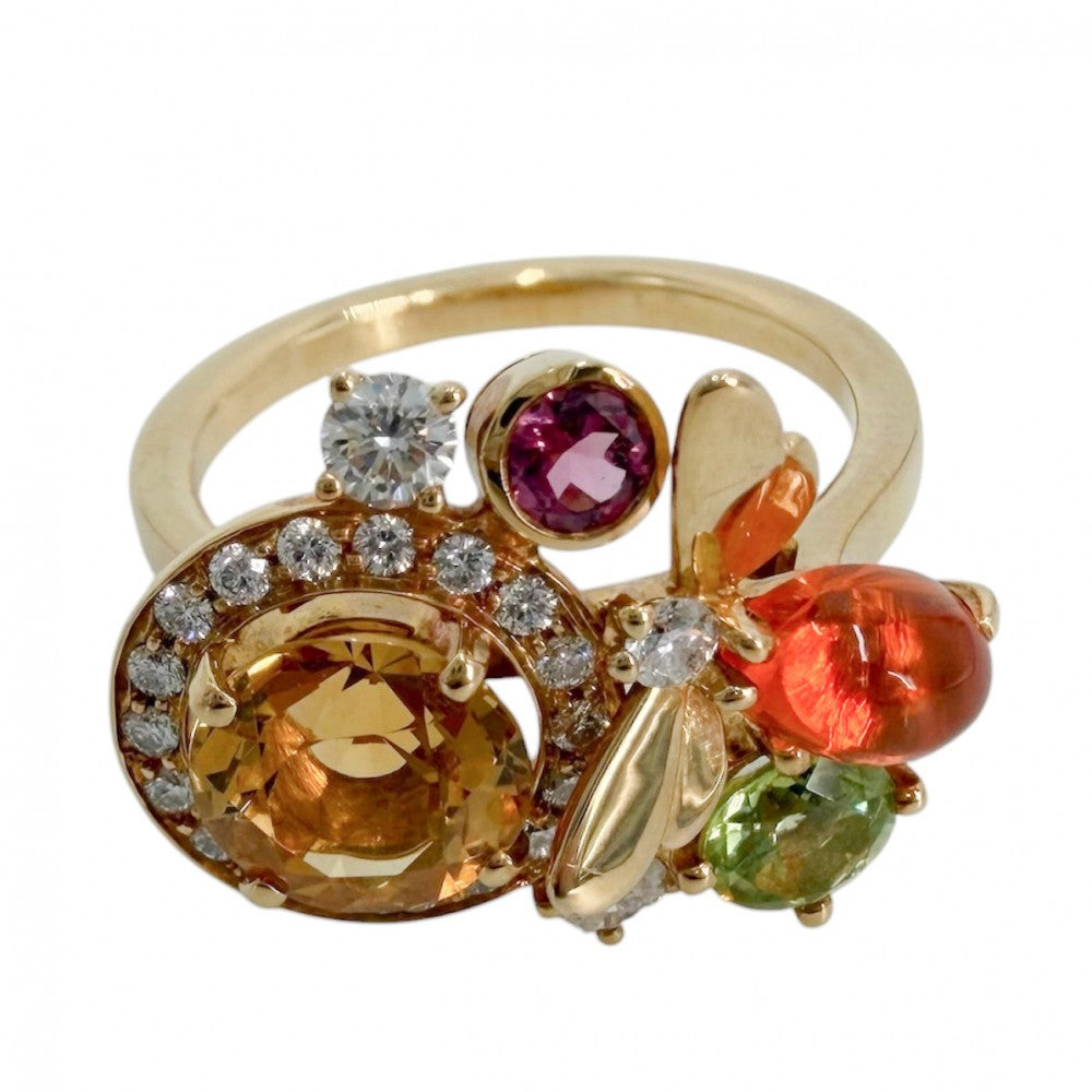 Chaumet ショーメ 指輪 アトラップモワ リアンダイヤリング 18金YG Au750 ジュエリー アクセサリー
 K18イエローゴールド ダイヤモンド 約11.5号 レディース 約5.6g【中古品】