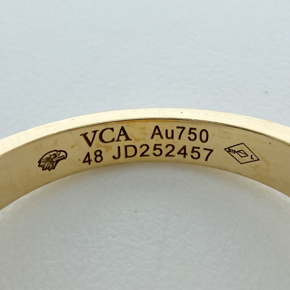 Van Cleef & Arpels ヴァンクリーフ＆アーペル 指輪 ヴィンテージアルハンブラ ジュエリー アクセサリー 48 K18イエローゴールド カーネリアン 約8号 VCARD40848 レッド 赤 レディース 約6.8g【中古品】