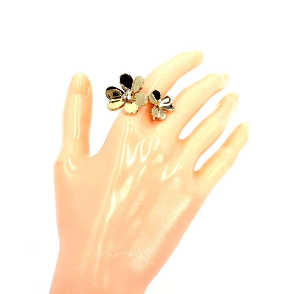 Van Cleef & Arpels ヴァンクリーフ＆アーペル 指輪 フリヴォル アントレ レ ドア リング ジュエリー アクセサリー 53 K18イエローゴールド ダイヤモンド 約14.5号 VCARB67653 レディース 約12.1g【中古品】