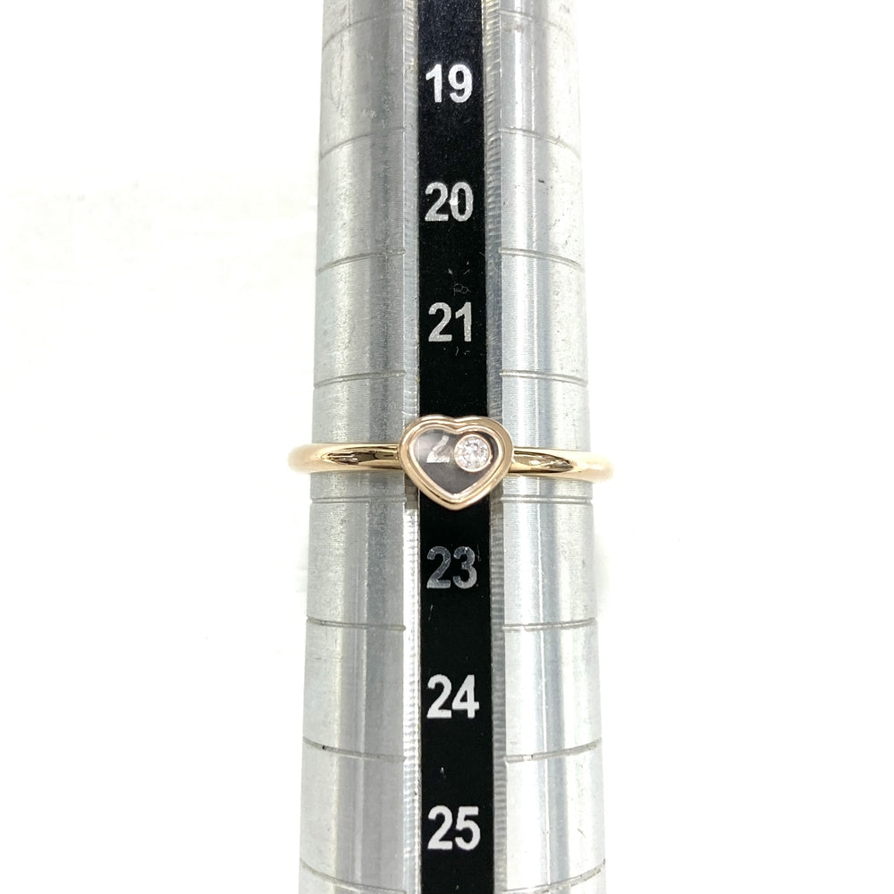 Chopard ショパール 指輪 マイハッピーハート ジュエリー アクセサリー Au750 18金PG K18ピンクゴールド ダイヤモンド 約21.5号 レディース 約3.1g【中古品】