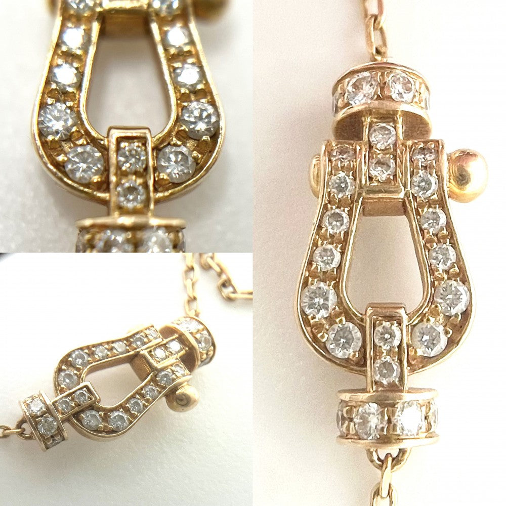 FRED フレッド ブレスレット フォース10 ジュエリー アクセサリー スモール フルダイヤモンド Au750 PG K18ピンクゴールド ダイヤモンド 6B0224 レディース 約1.9g【中古品】