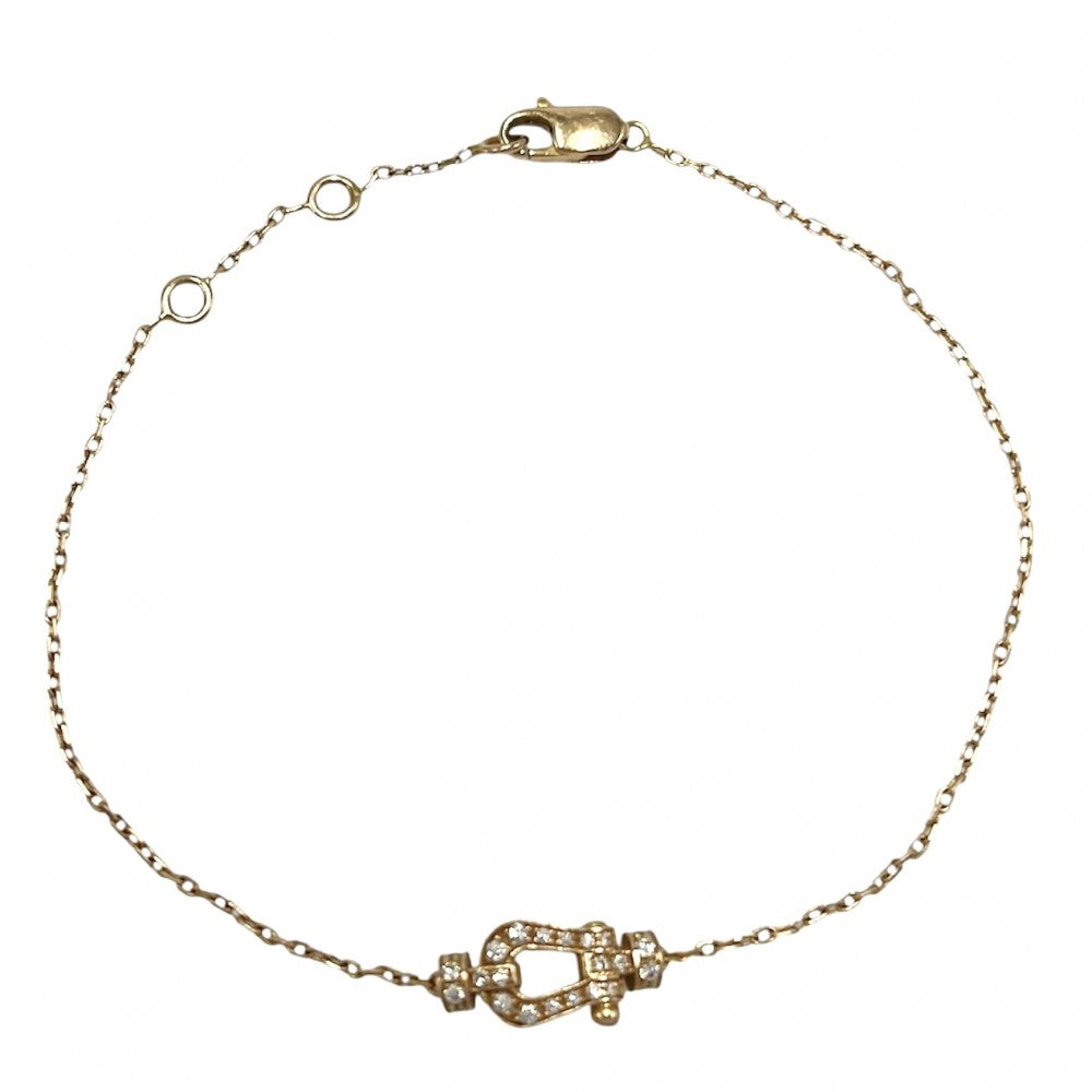 【開店SALE】 FRED フレッド ブレスレット フォース10 ジュエリー アクセサリー スモール フルダイヤモンド Au750 PG K18ピンクゴールド ダイヤモンド 6B0224 レディース 約1.9g【中古品】