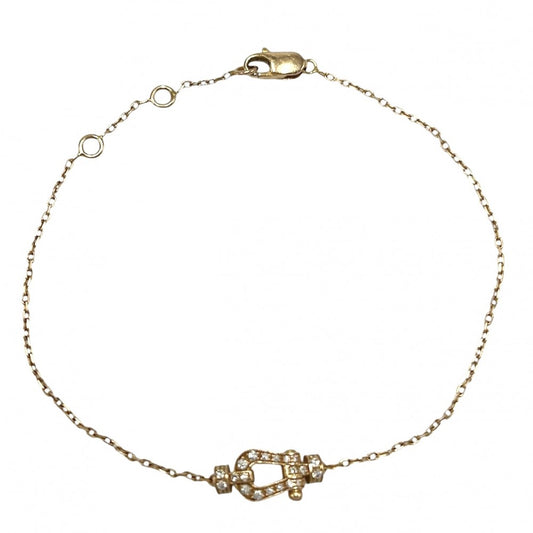 【開店SALE】 FRED フレッド ブレスレット フォース10 ジュエリー アクセサリー スモール フルダイヤモンド Au750 PG K18ピンクゴールド ダイヤモンド 6B0224 レディース 約1.9g【中古品】
