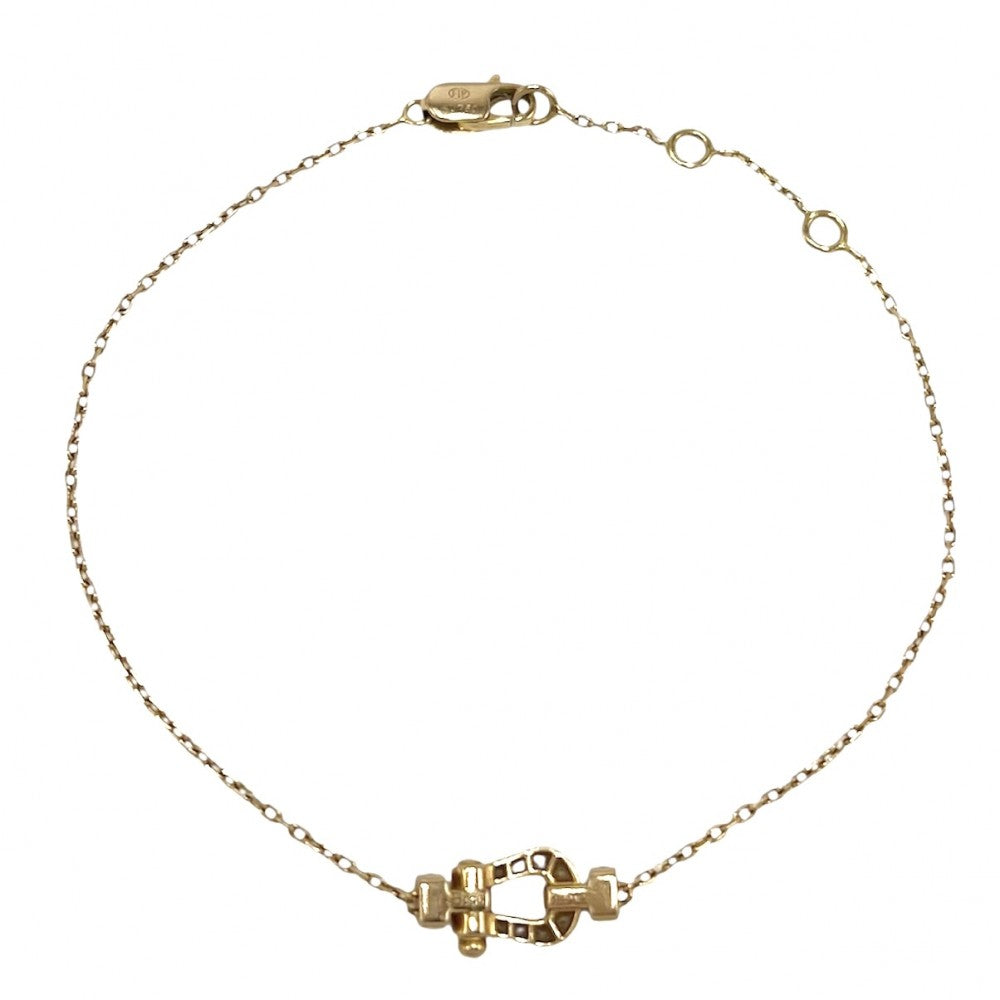 【開店SALE】 FRED フレッド ブレスレット フォース10 ジュエリー アクセサリー スモール フルダイヤモンド Au750 PG K18ピンクゴールド ダイヤモンド 6B0224 レディース 約1.9g【中古品】