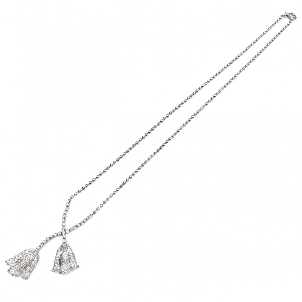 PIAGET ピアジェ ネックレス マジックガーデン ジュエリー アクセサリー Au750 K18ホワイトゴールド ダイヤモンド シルバー レディース 約19.1g【中古品】