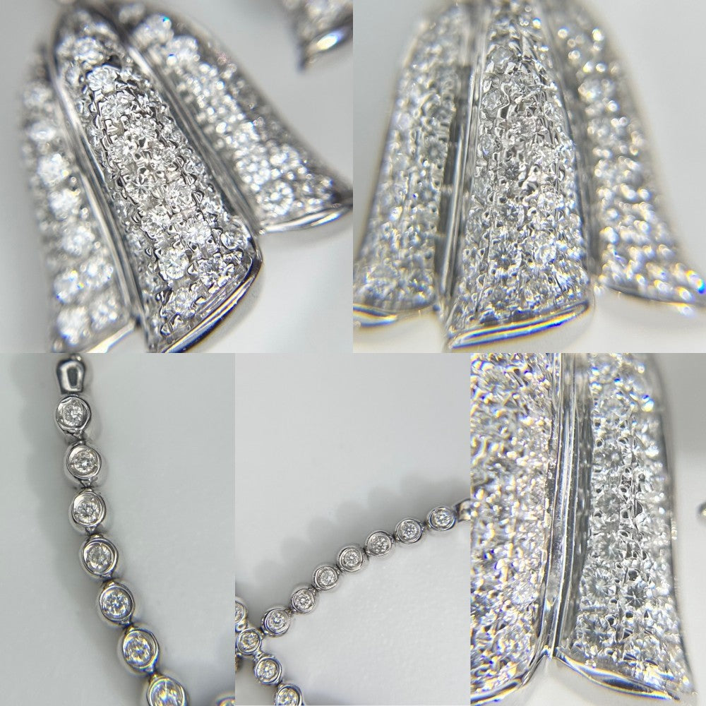 PIAGET ピアジェ ネックレス マジックガーデン ジュエリー アクセサリー Au750 K18ホワイトゴールド ダイヤモンド シルバー レディース 約19.1g【中古品】