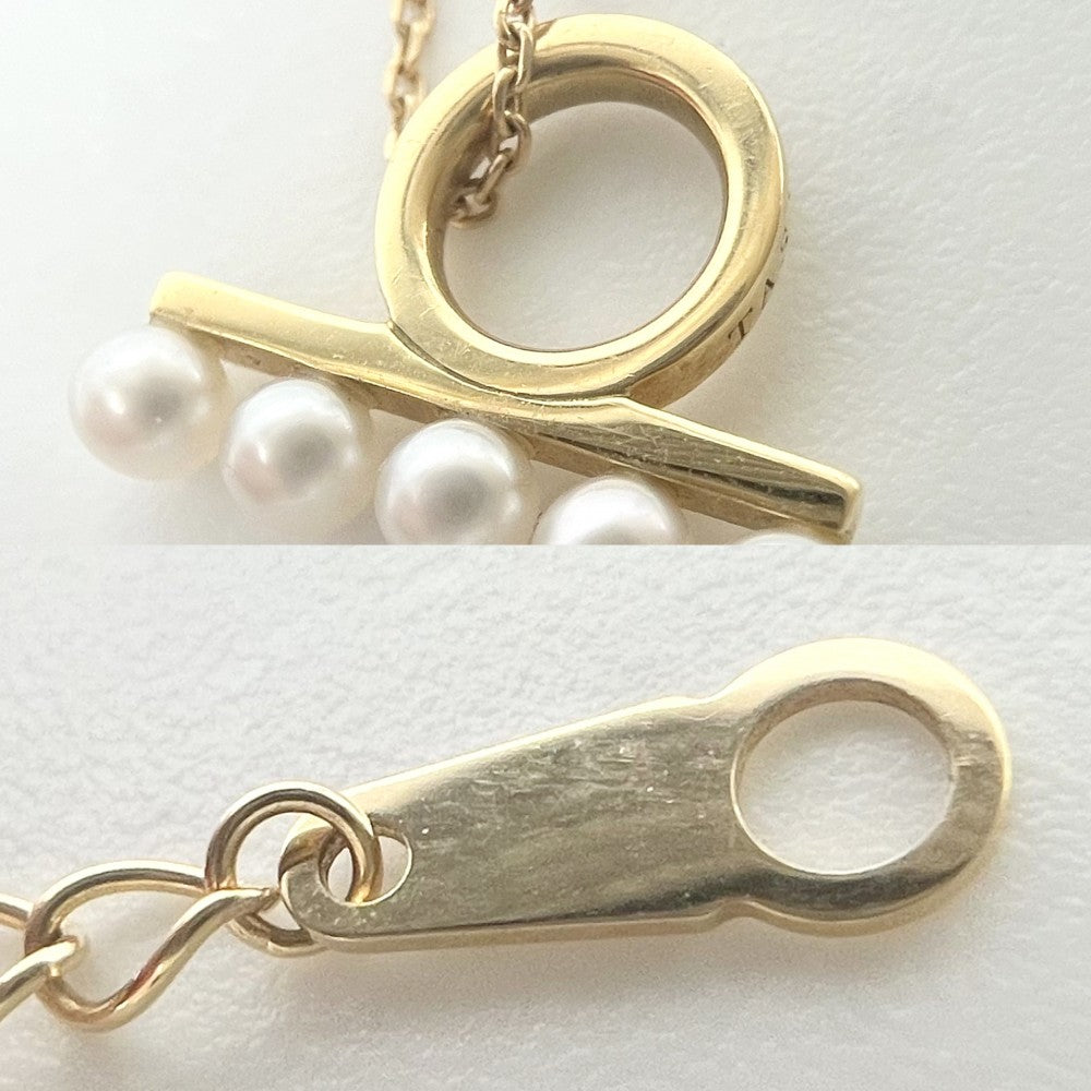 TASAKI タサキ ネックレス バランスチャームペンダント アクセサリー ジュエリー 18金 Au750 YG 真珠 K18イエローゴールド パール1.4mm ゴールド レディース 約2.3g【中古品】