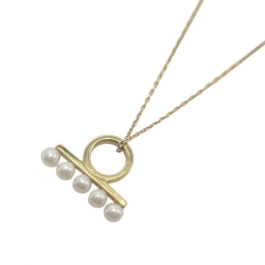 TASAKI タサキ ネックレス バランスチャームペンダント アクセサリー ジュエリー 18金 Au750 YG 真珠 K18イエローゴールド パール1.4mm ゴールド レディース 約2.3g【中古品】