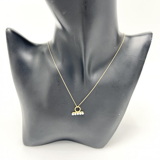 TASAKI タサキ ネックレス バランスチャームペンダント アクセサリー ジュエリー 18金 Au750 YG 真珠 K18イエローゴールド パール1.4mm ゴールド レディース 約2.3g【中古品】