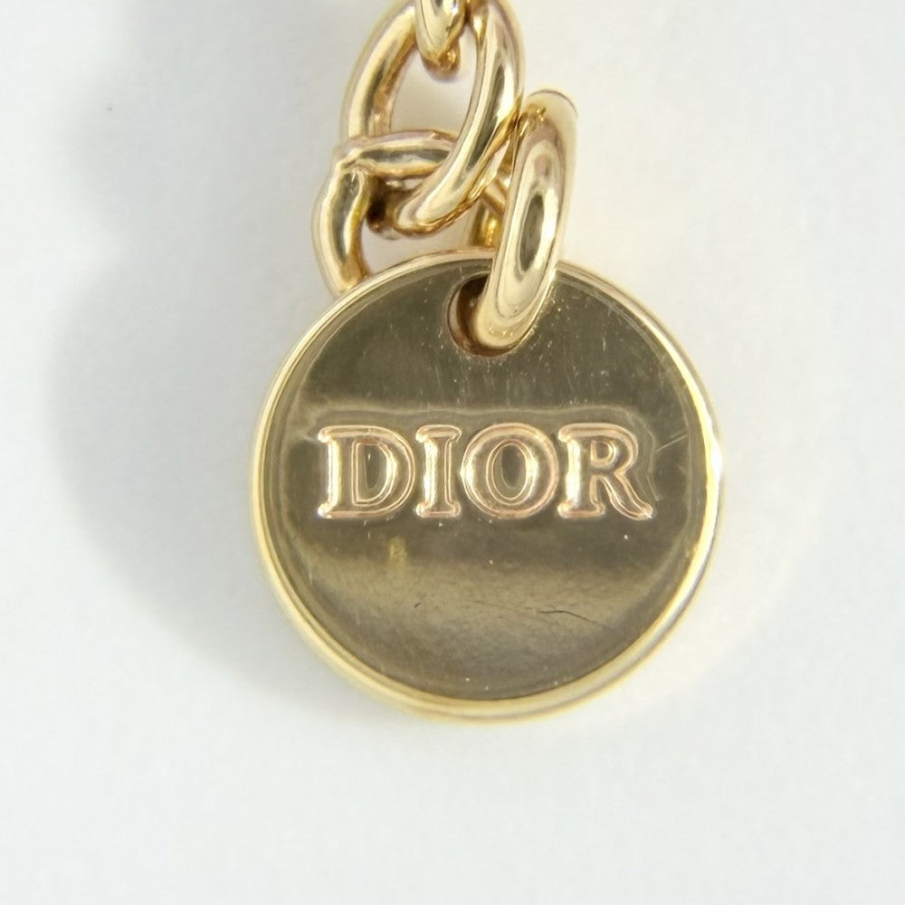 Dior ディオール ネックレス Clair D Lune ハート アクセサリー ペンダント クリスタル メタル ピンクゴールド レディース 約4.8g【中古品】