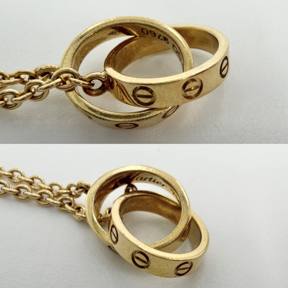 CARTIER カルティエ ネックレス ベビーラブ LOVE ジュエリー アクセサリー Au750 18金YG K18イエローゴールド レディース 約6.7g【中古品】