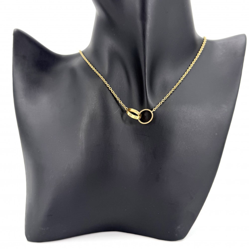 CARTIER カルティエ ネックレス ベビーラブ LOVE ジュエリー アクセサリー Au750 18金YG K18イエローゴールド レディース 約6.7g【中古品】