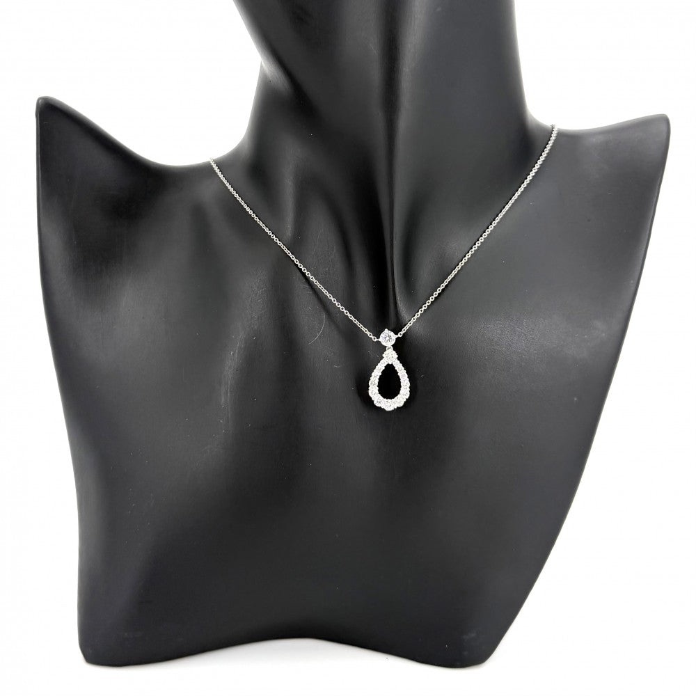 HARRY WINSTON ハリーウィンストン ネックレス ループ・ペンダント エクストララージ ジュエリー アクセサリー Pt950プラチナ ダイヤモンド レディース 約5.4g【中古品】