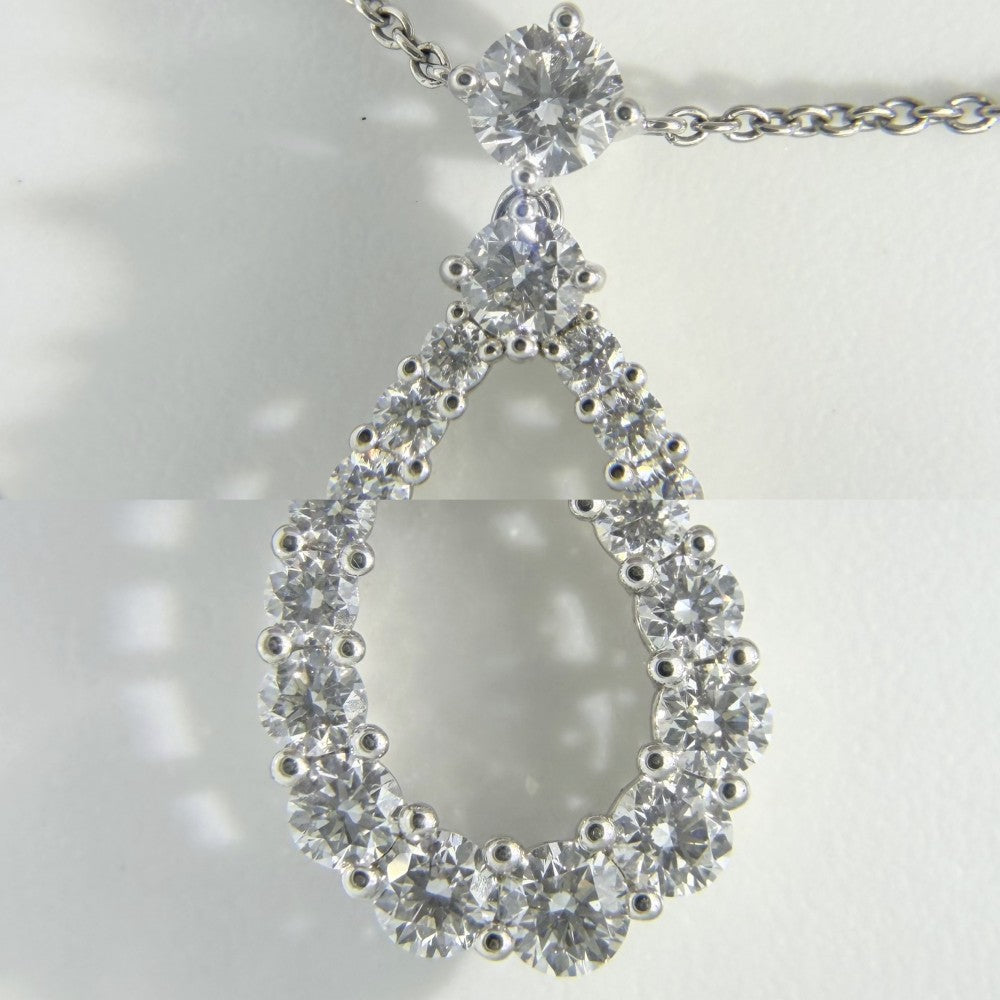 HARRY WINSTON ハリーウィンストン ネックレス ループ・ペンダント エクストララージ ジュエリー アクセサリー Pt950プラチナ ダイヤモンド レディース 約5.4g【中古品】