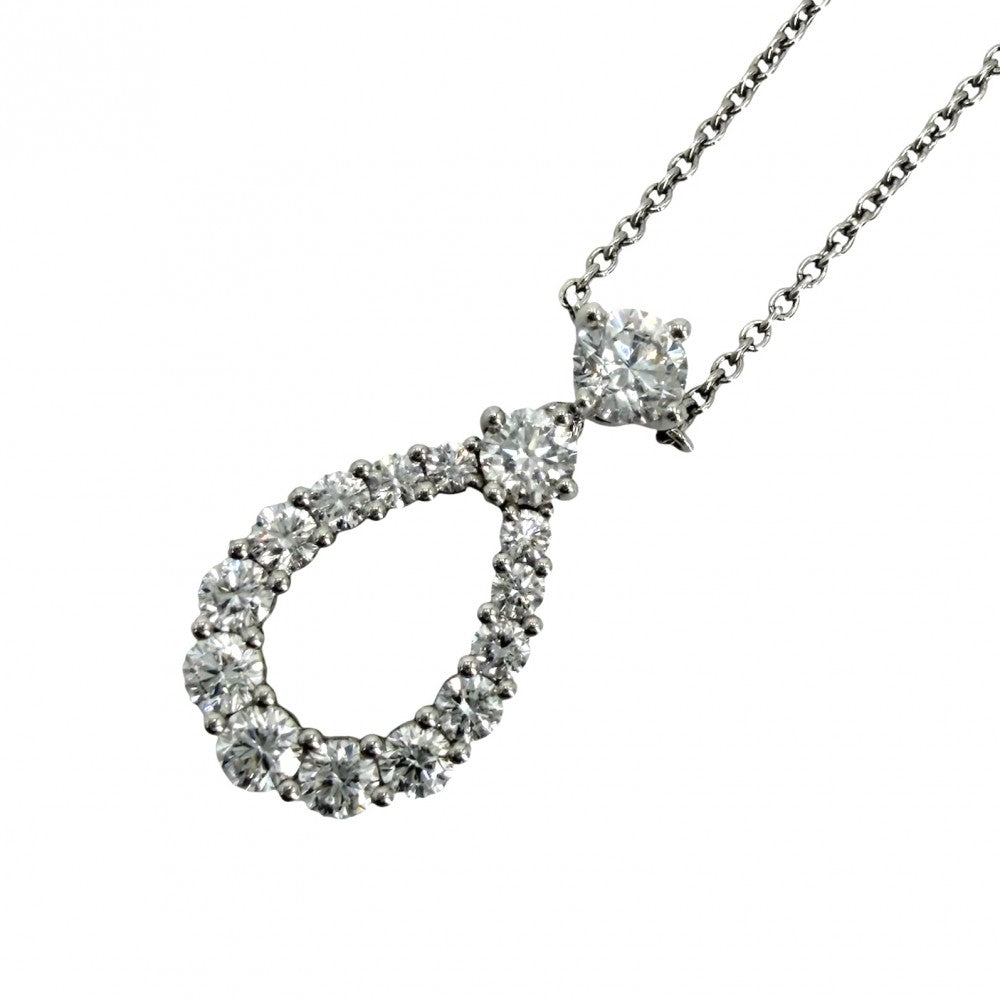 HARRY WINSTON ハリーウィンストン ネックレス ループ・ペンダント エクストララージ ジュエリー アクセサリー Pt950プラチナ ダイヤモンド レディース 約5.4g【中古品】