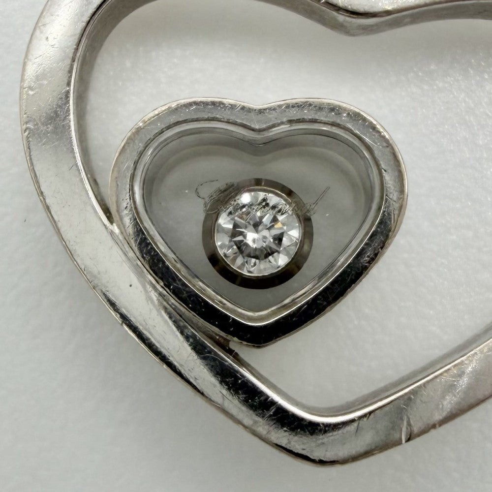Chopard ショパール ネックレス ハッピーダイヤ ジュエリー アクセサリー Au750 18金WG K18ホワイトゴールド ダイヤモンド0.10ct レディース 約7.2g【中古品】