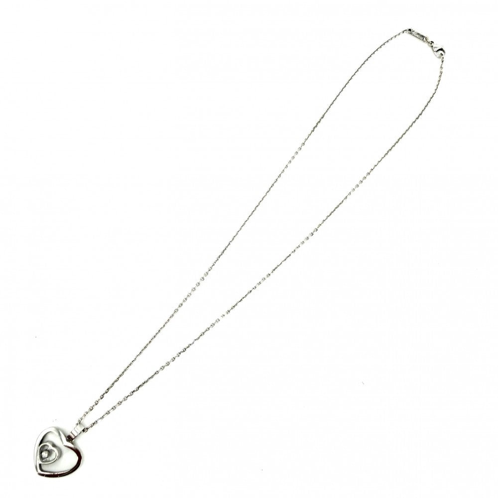 Chopard ショパール ネックレス ハッピーダイヤ ジュエリー アクセサリー Au750 18金WG K18ホワイトゴールド ダイヤモンド0.10ct レディース 約7.2g【中古品】