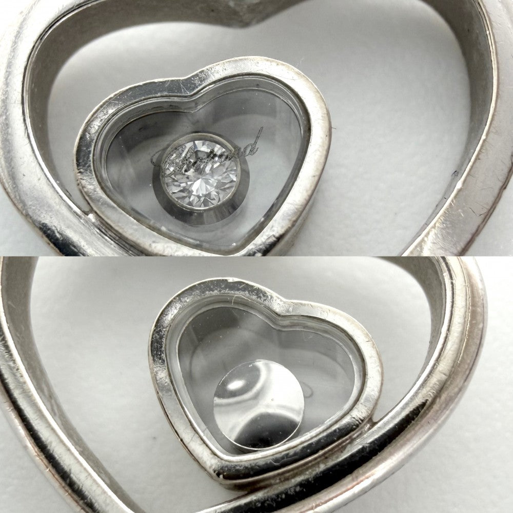 Chopard ショパール ネックレス ハッピーダイヤ ジュエリー アクセサリー Au750 18金WG K18ホワイトゴールド ダイヤモンド0.10ct レディース 約7.2g【中古品】