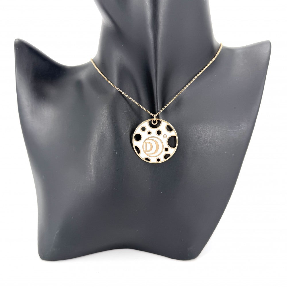 Damiani ダミアーニ ネックレス ダミアニッシマ サークル ジュエリー アクセサリー 18金PG Au750 K18ピンクゴールド ダイヤモンド レディース 約10.2g【中古品】