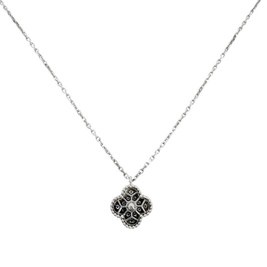 Van Cleef & Arpels ヴァンクリーフ＆アーペル ネックレス スウィートアルハンブラ ジュエリー 18金WG K18ホワイトゴールド ダイヤモンド VCARO85900 レディース 約3.4g【中古品】