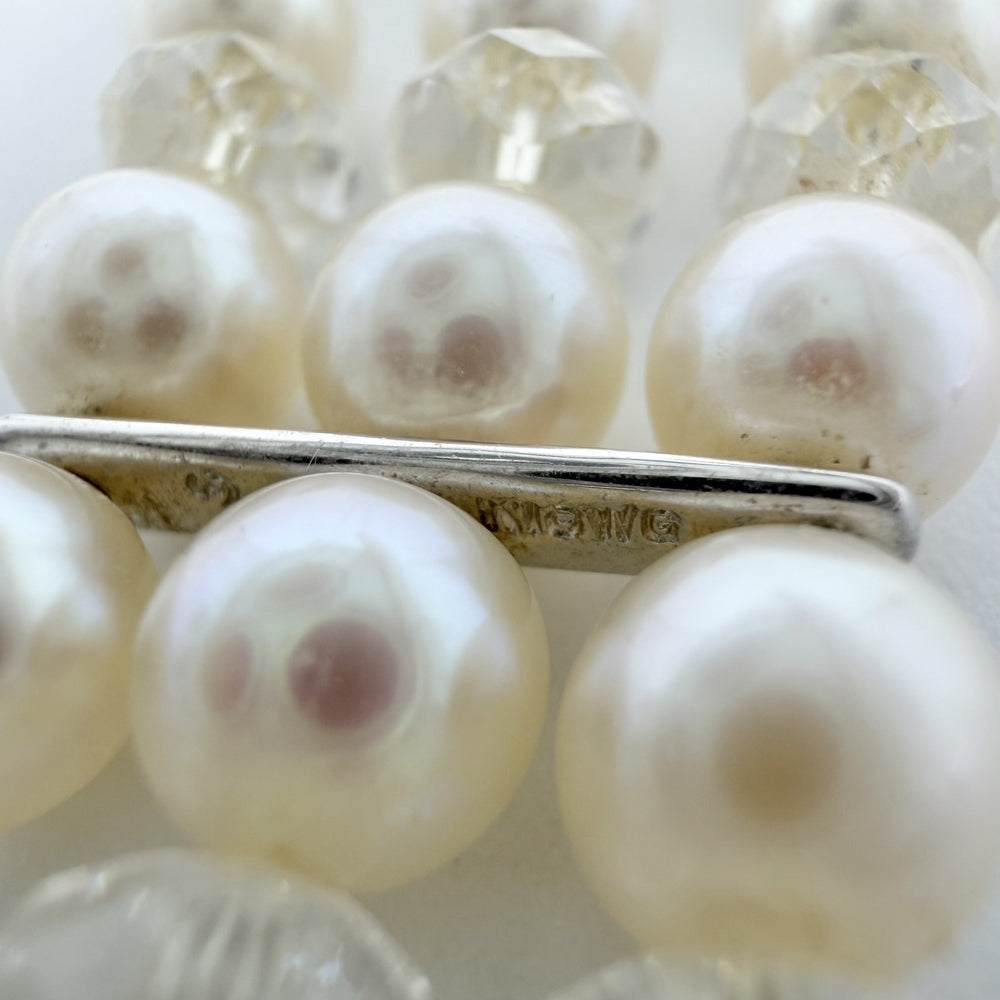 TASAKI タサキ ネックレス ラリエット ナイアガラ ジュエリー アクセサリー 18金 WG K18ホワイトゴールド パール約0.6mm ホワイト 白 レディース 約170.6g【中古品】