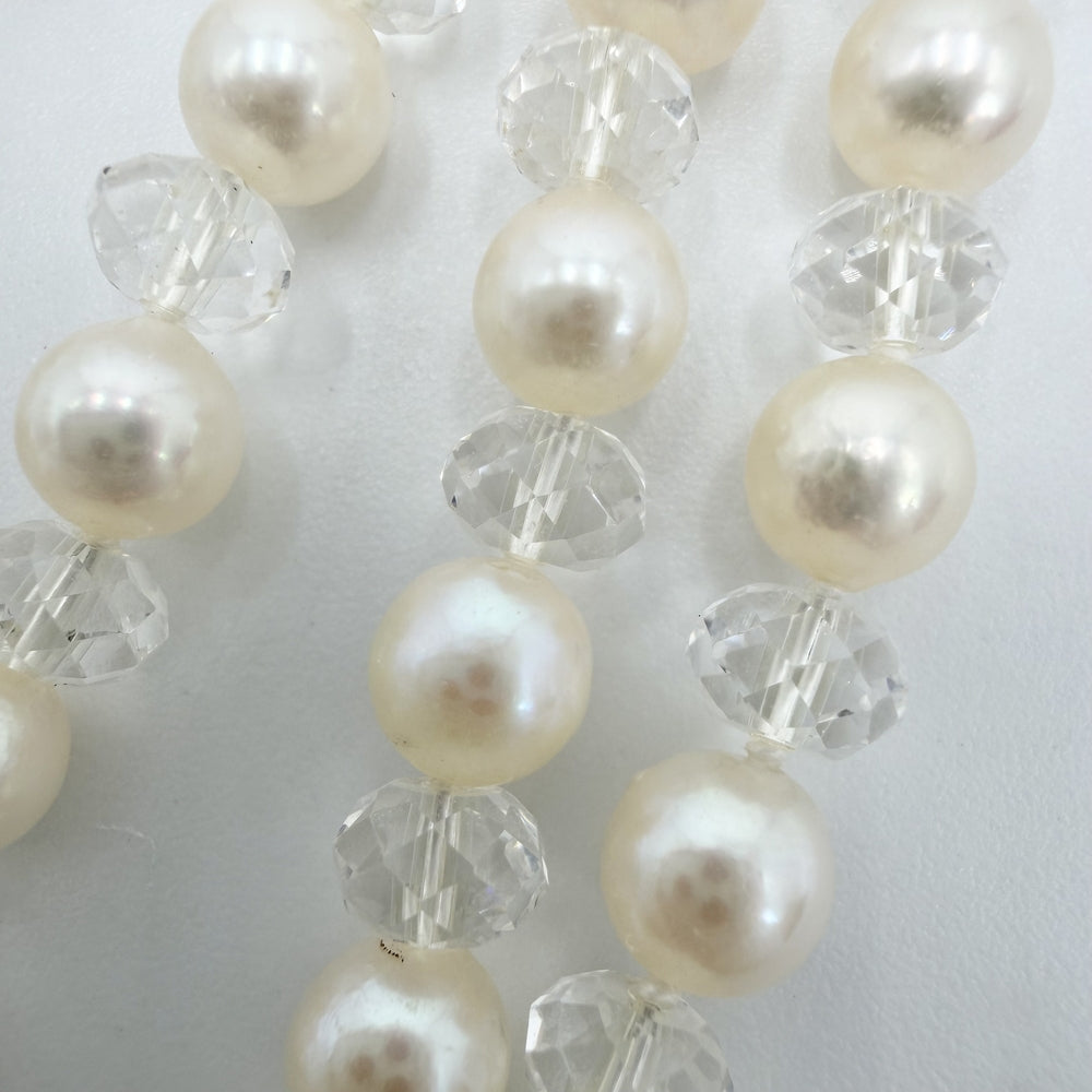 TASAKI タサキ ネックレス ラリエット ナイアガラ ジュエリー アクセサリー 18金 WG K18ホワイトゴールド パール約0.6mm ホワイト 白 レディース 約170.6g【中古品】