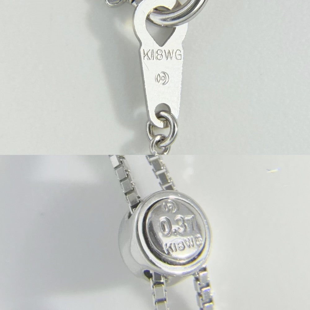 TASAKI タサキ ネックレス トリロジー 三連 ペンダント 18金 K18WG ジュエリー アクセサリー K18ホワイトゴールド ダイヤモンド0.37ct レディース 約6.2g【中古品】