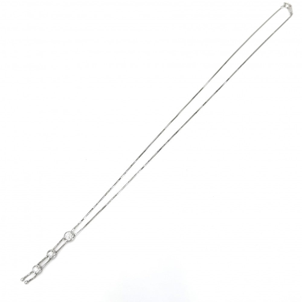 TASAKI タサキ ネックレス トリロジー 三連 ペンダント 18金 K18WG ジュエリー アクセサリー K18ホワイトゴールド ダイヤモンド0.37ct レディース 約6.2g【中古品】