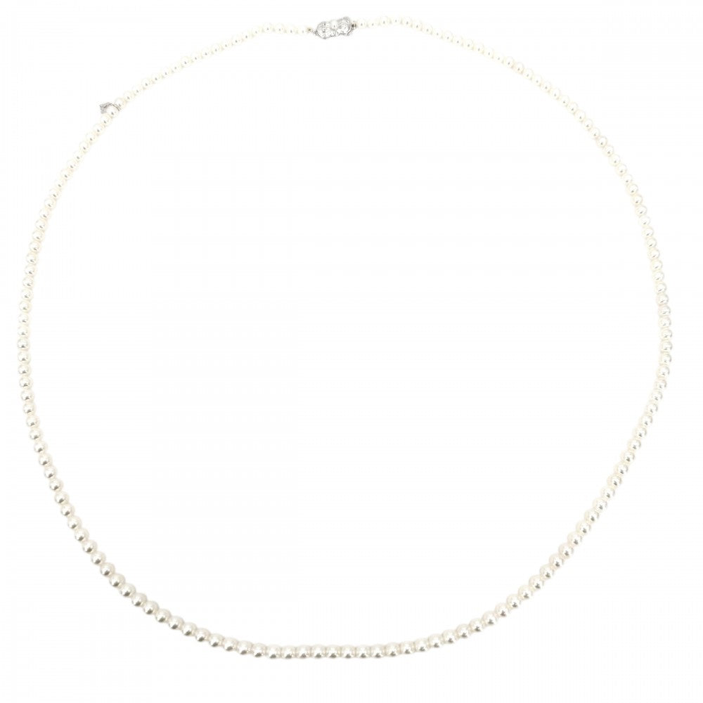 【開店SALE】 MIKIMOTO ミキモト ネックレス チャーム付き ジュエリー アクセサリー 真珠 フォーマル 冠婚葬祭 シルバー パール約0.5mm レディース 約35.0g【中古品】