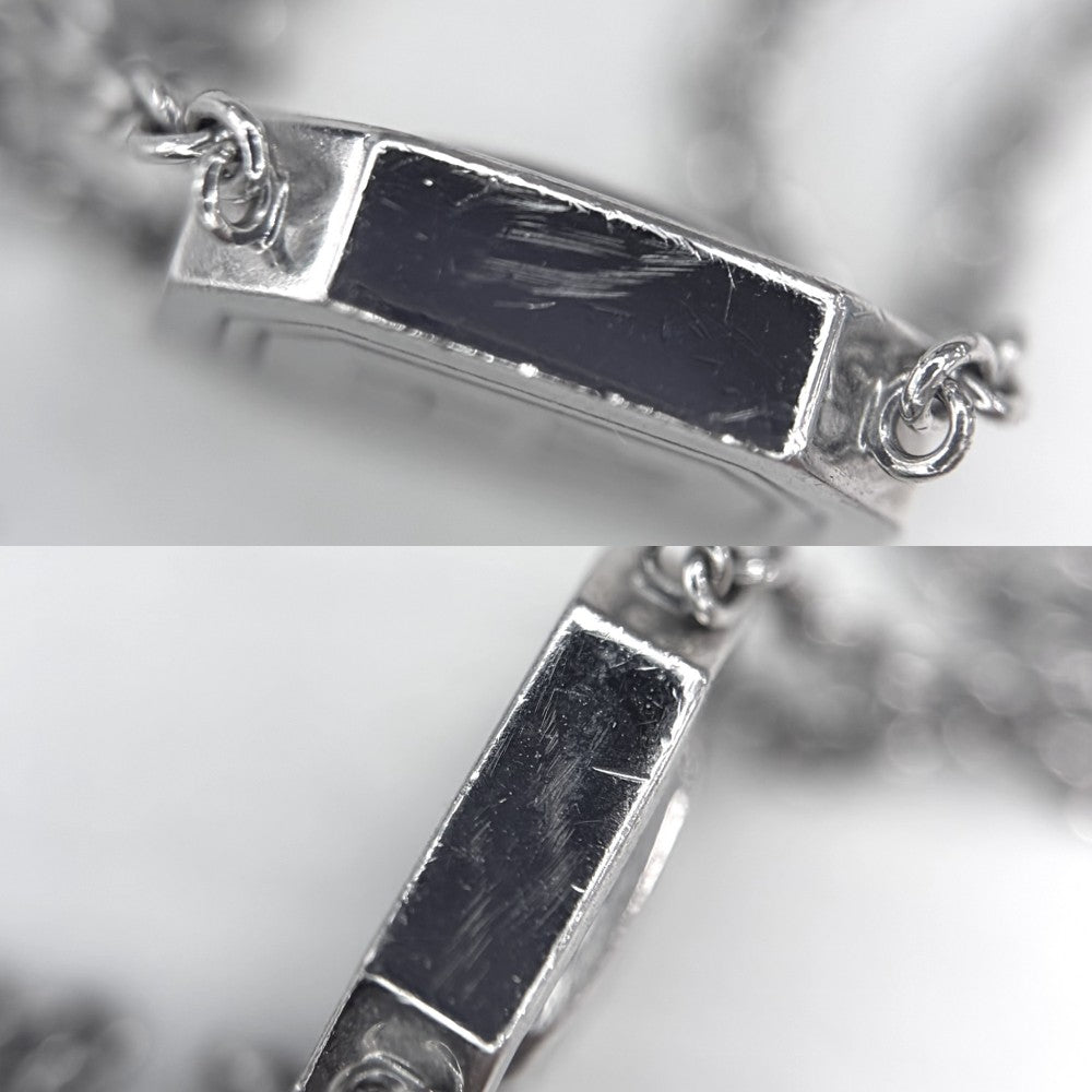 HARRY WINSTON ハリーウィンストン ブレスレット HWロゴ ジュエリー アクセサリー Au750 WG 18金 K18ホワイトゴールド ダイヤモンド シルバー レディース 約5.2g【中古品】